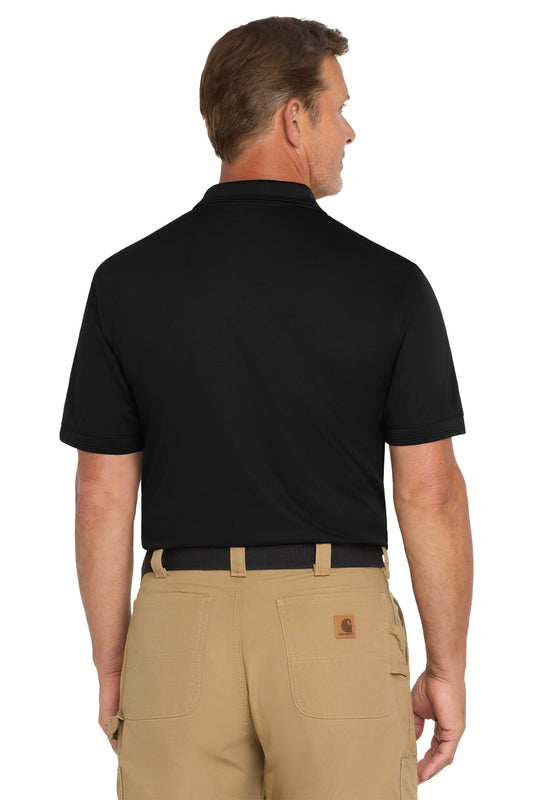 CornerStone Industrial Snag-Proof Pique Pocket Polo - Black - back