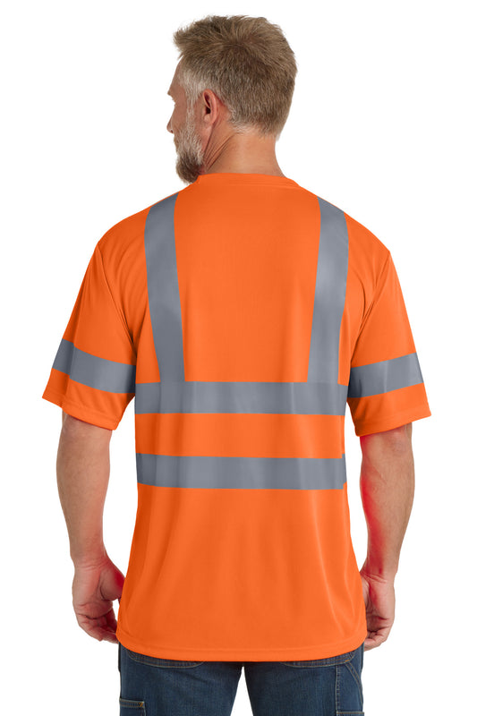CornerStone ANSI 107 Class 3 Short Sleeve Snag-Resistant Reflective T-Shirt - Safety Orange - back