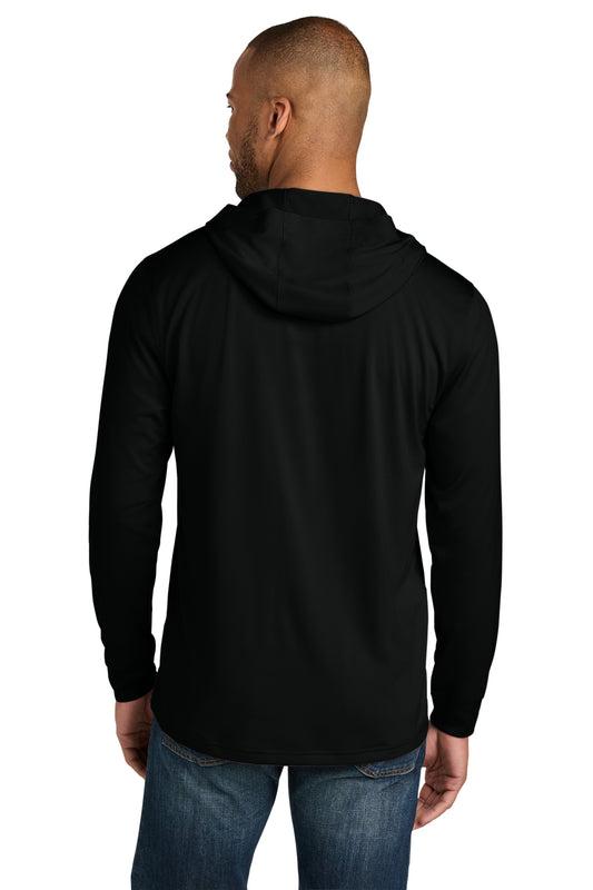 CornerStone Workwear Pro Long Sleeve Hooded Tee - Black - back