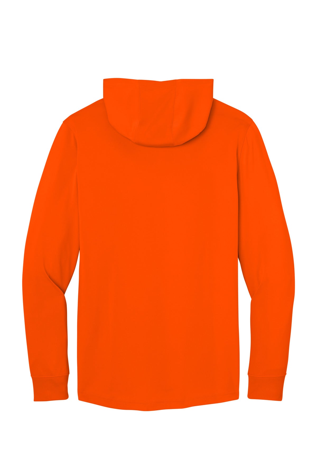 CornerStone Workwear Pro Long Sleeve Hooded Tee - Safety Orange - flat back