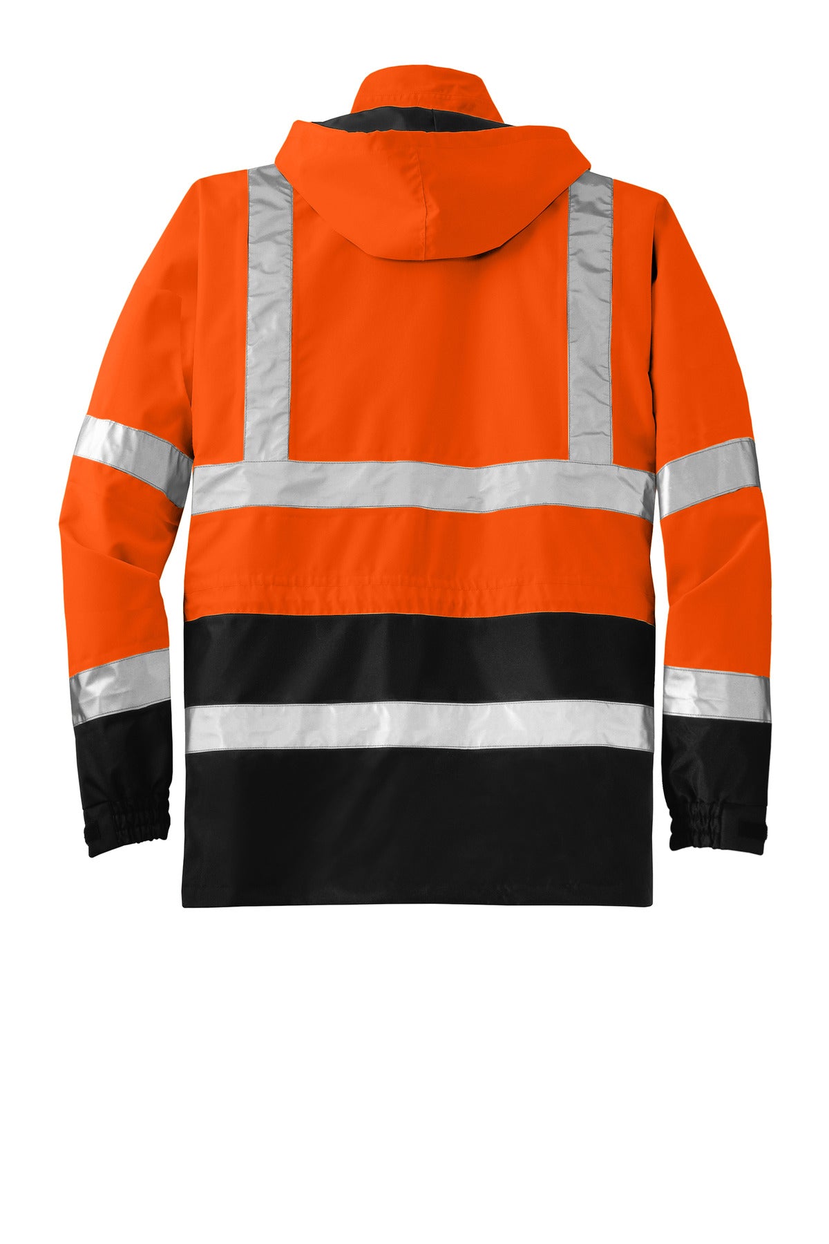 CornerStone ANSI 107 Class 3 Waterproof Parka - Safety Orange - flat back