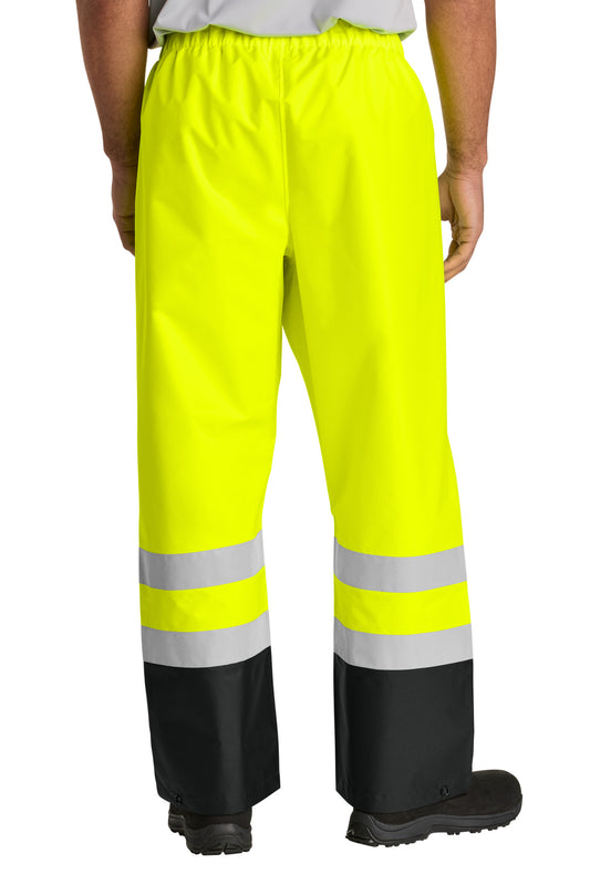 CornerStone ANSI Class E Pull-On Rain Pant - Safety Yellow/ Black - back