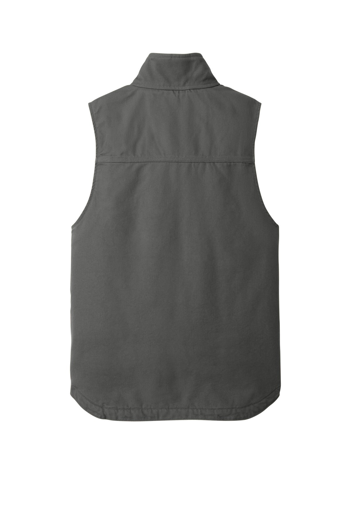 Carhartt Sherpa-Lined Mock Neck Vest - Gravel - flat back