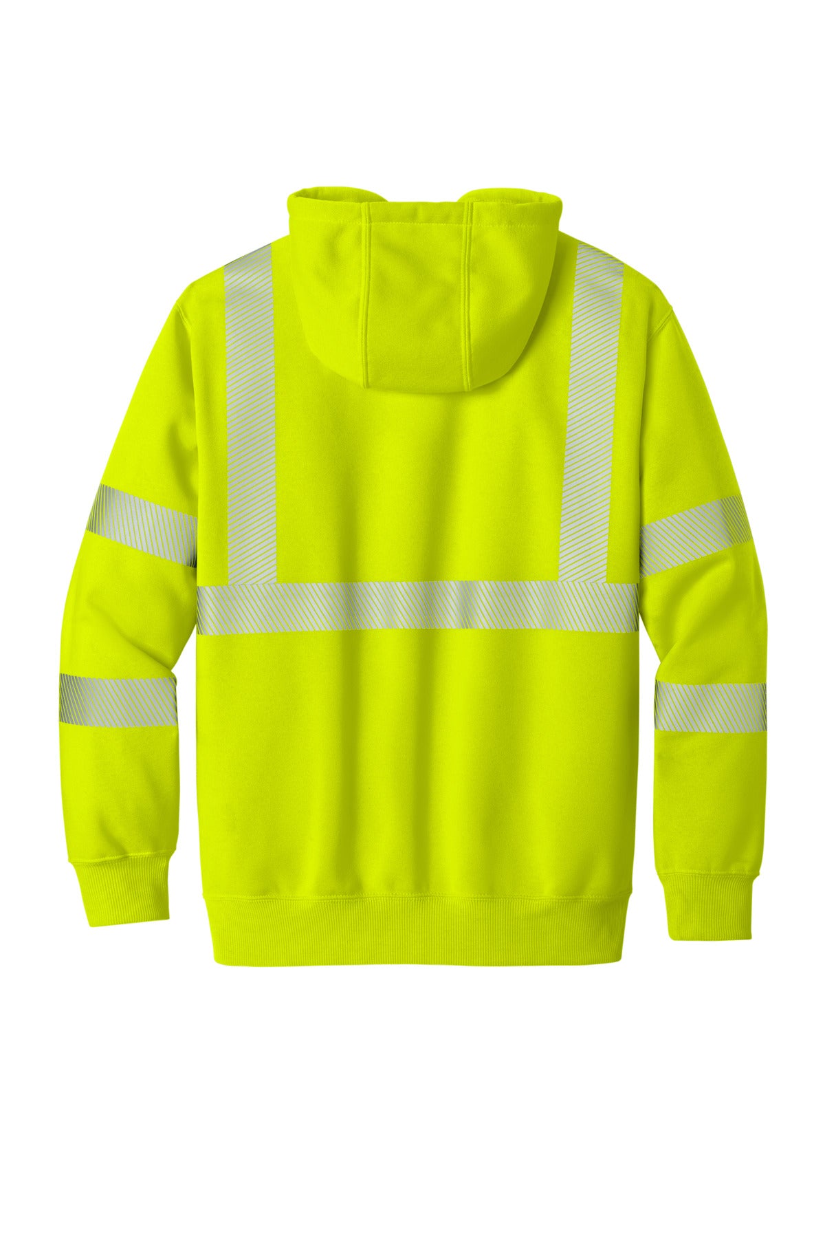 Carhartt ANSI 107 Class 3 Hooded Sweatshirt - Brite Lime - flat back