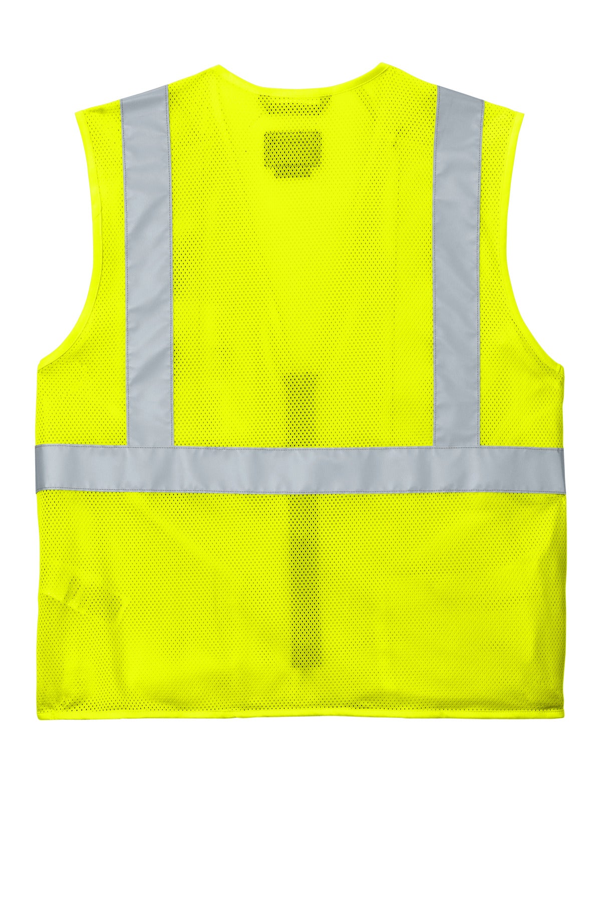 Carhartt ANSI Class 2 Mesh Zip-Front Vest - Brite Lime - flat back
