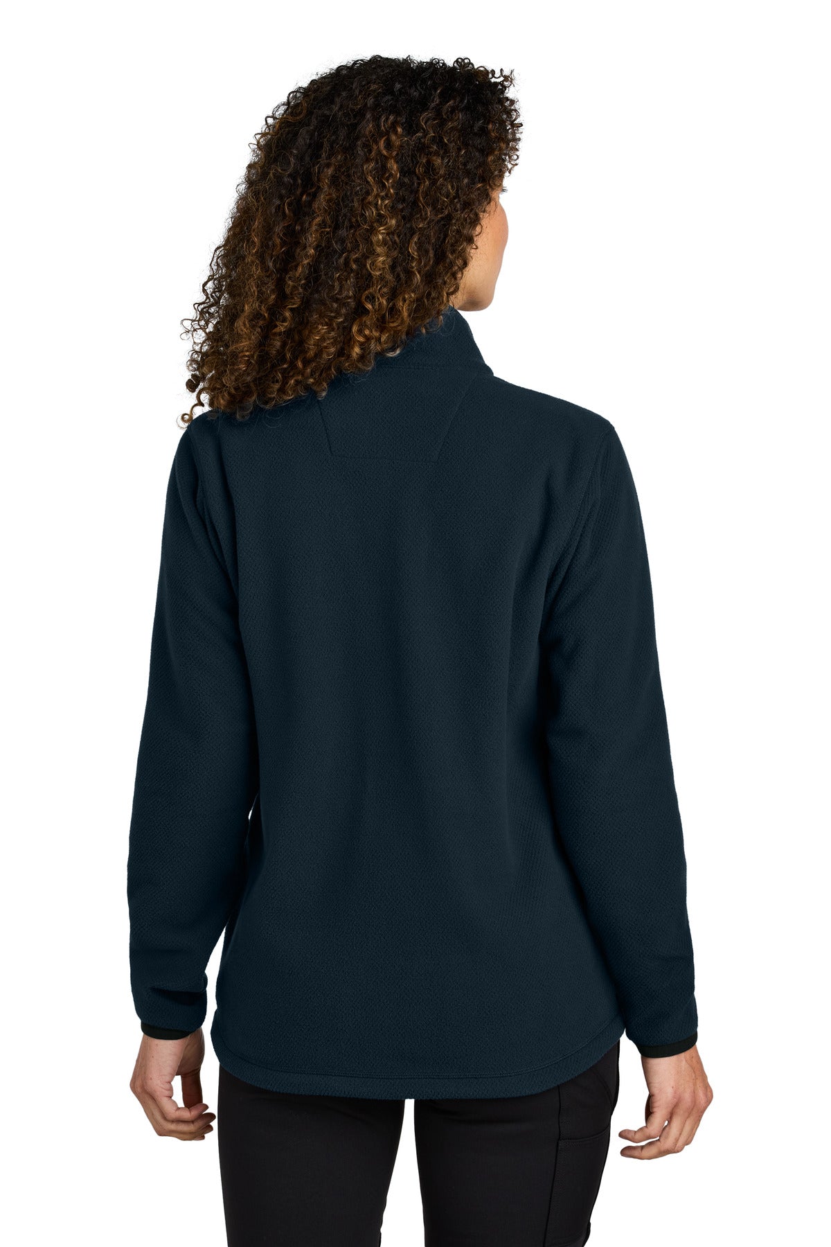 Carhartt Women's Textured Full-Zip Fleece Jacket - Navy - back