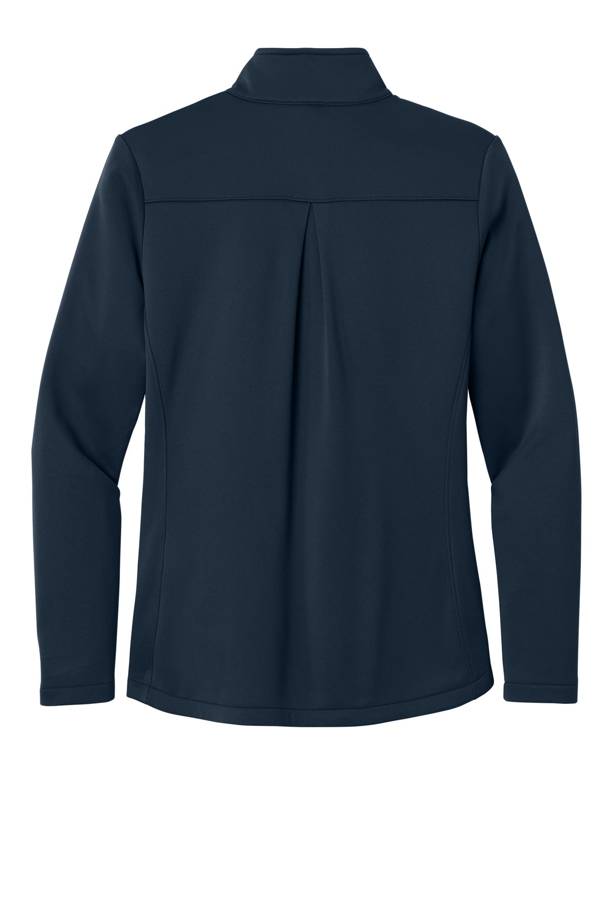 Eddie Bauer Women's Smooth Mid Layer Fleece 1/2-Zip - River Blue Navy - flat back