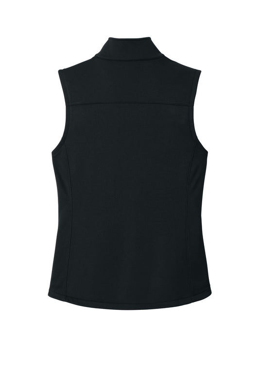 Eddie Bauer Women's Smooth Mid Layer Fleece Vest - Black - flat back