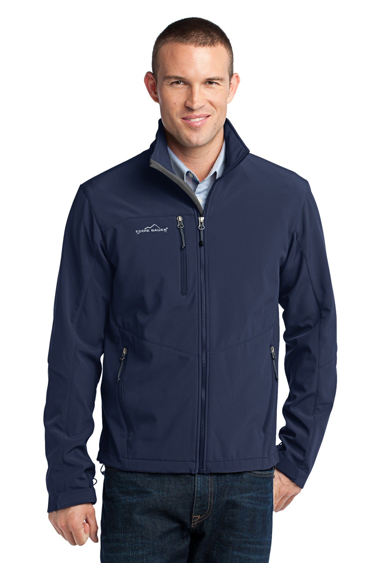 Eddie Bauer Soft Shell Jacket - River Blue Navy - front