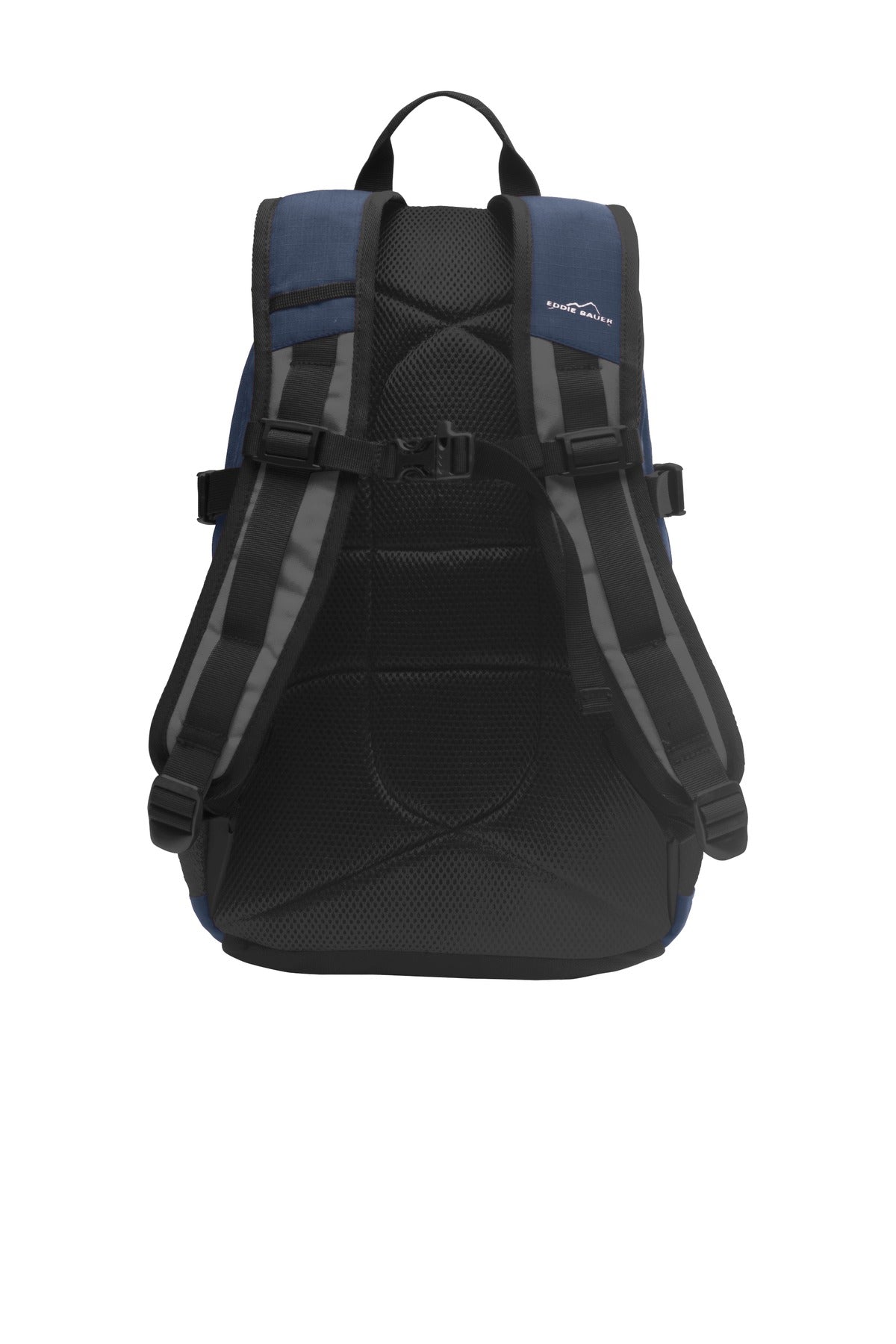 Eddie Bauer Ripstop Backpack - Coast Blue/ Grey Steel - flat back