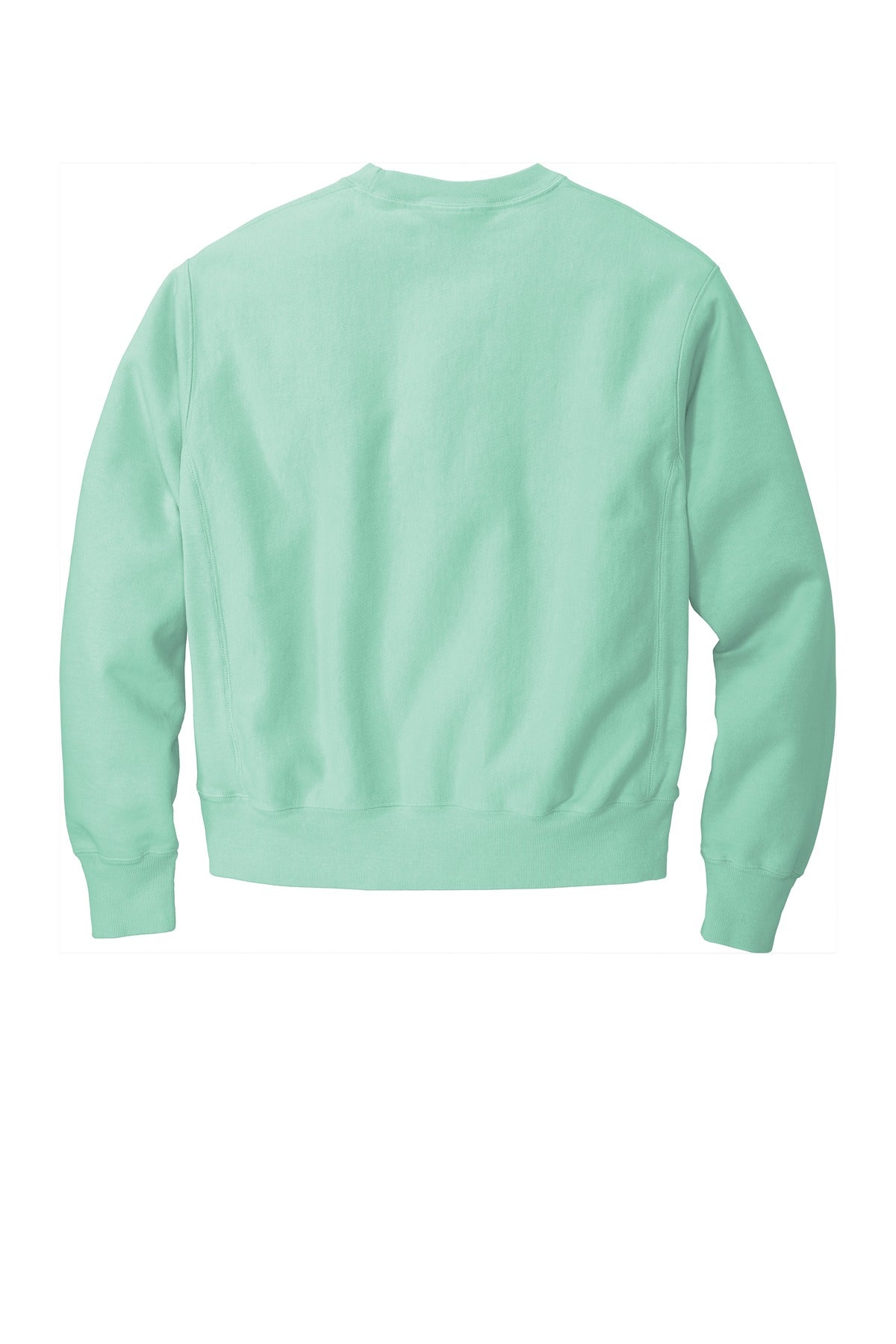 Champion Reverse Weave Garment-Dyed Crewneck Sweatshirt - Pale Seafoam - flat back