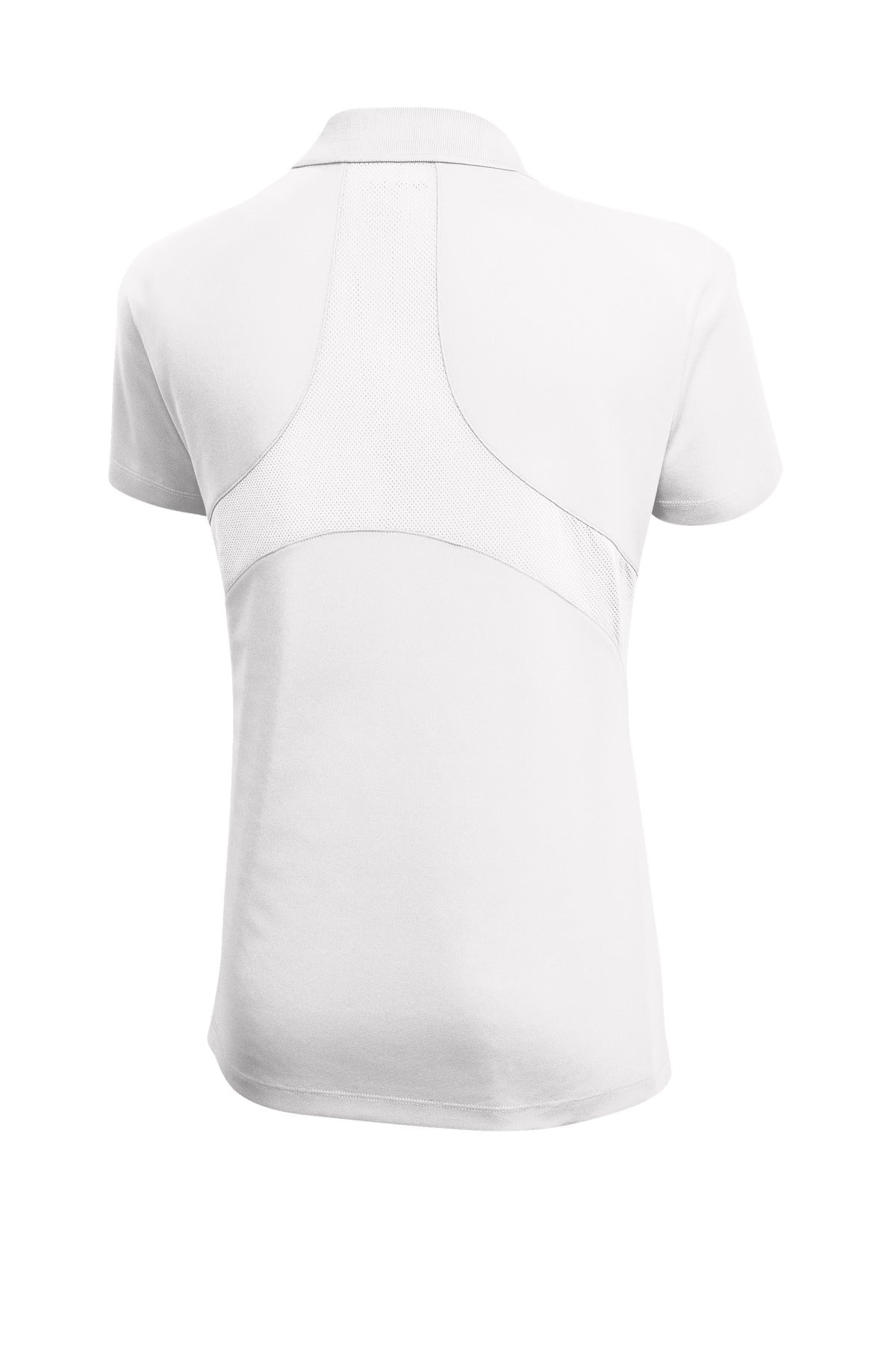 Sport-Tek Women's Dri-Mesh Pro Polo - White - flat back