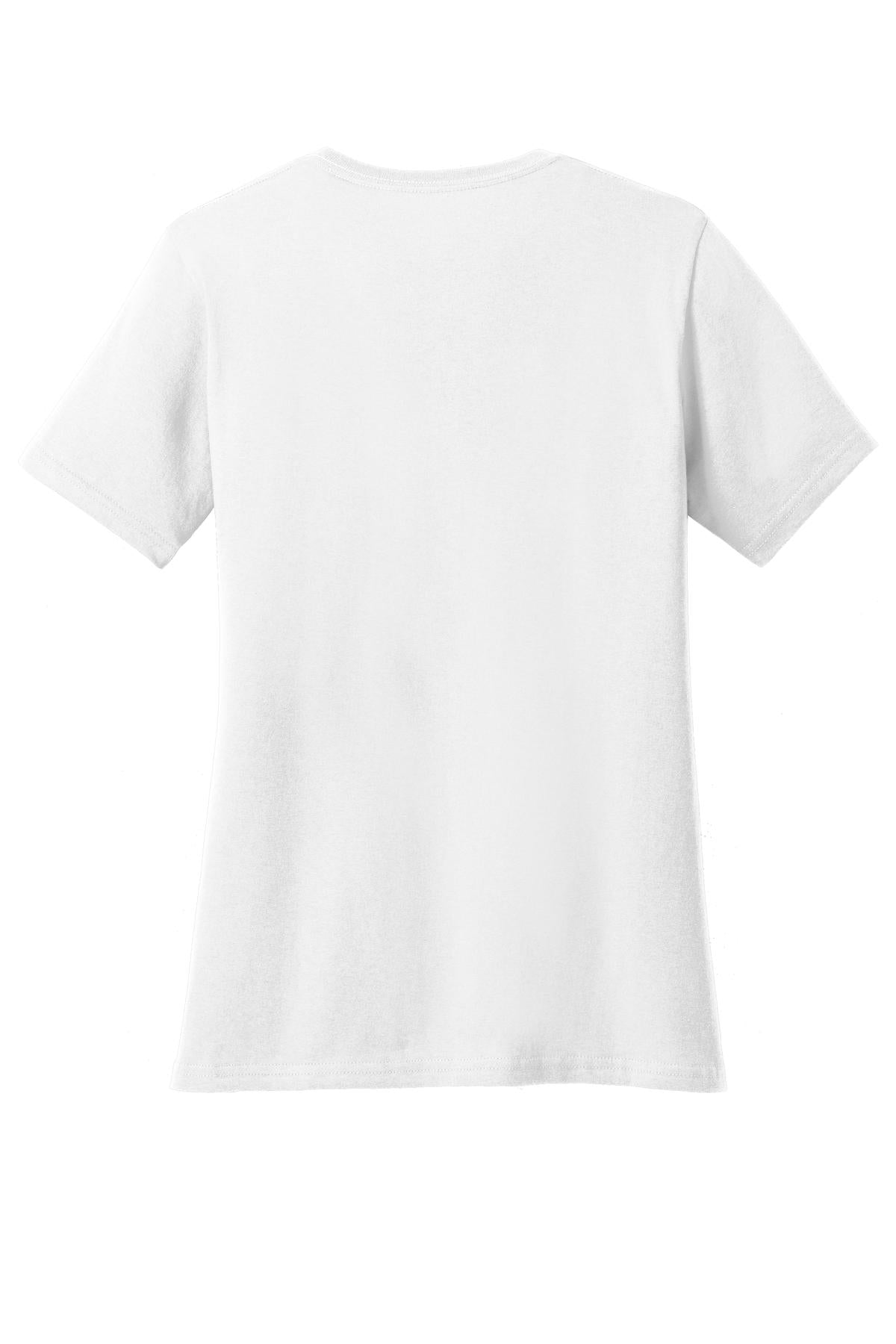 Port & Company Women's Core Cotton Tee - White - flat back