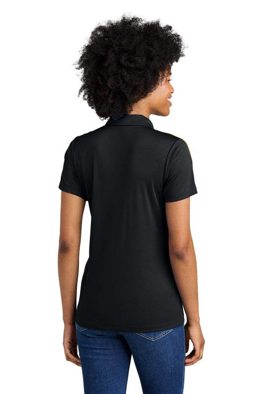 Sport-Tek Women's Competitor United Polo - Black/ Gold - back