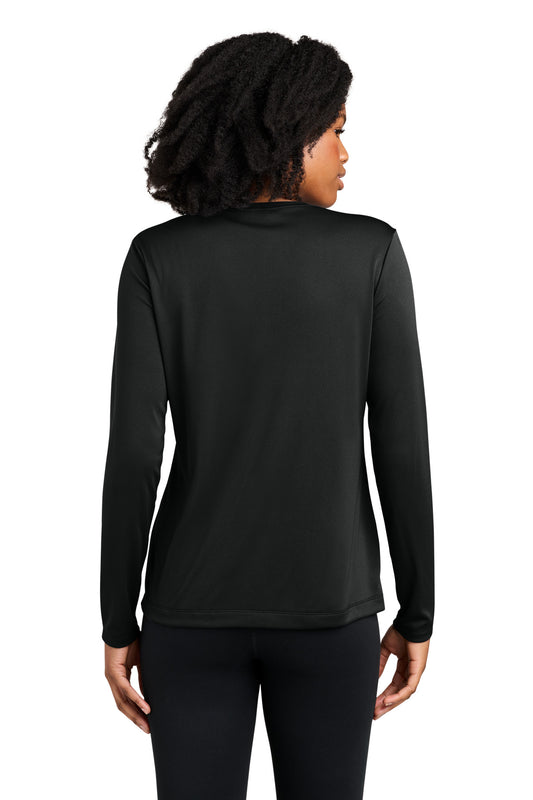 Sport-Tek Women's Competitor Long Sleeve Crewneck - Black - back