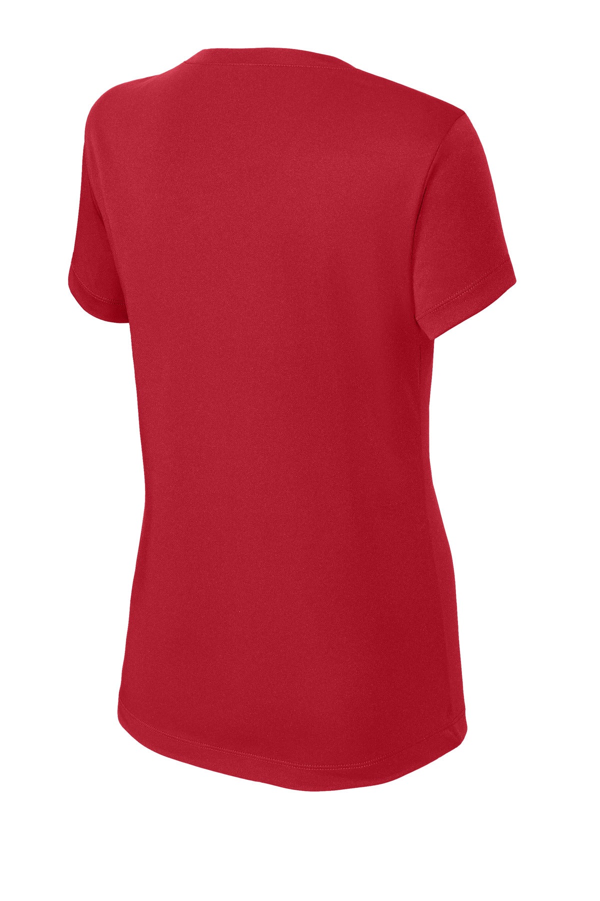 Sport-Tek Women's PosiCharge Competitor V-Neck Tee - Deep Red - flat back