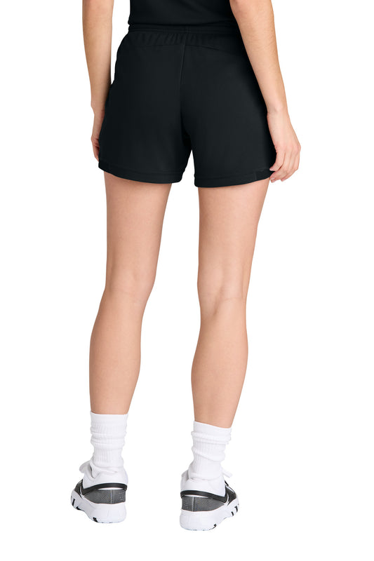 Sport-Tek Women's Club 5 Short - Black/ Black - back