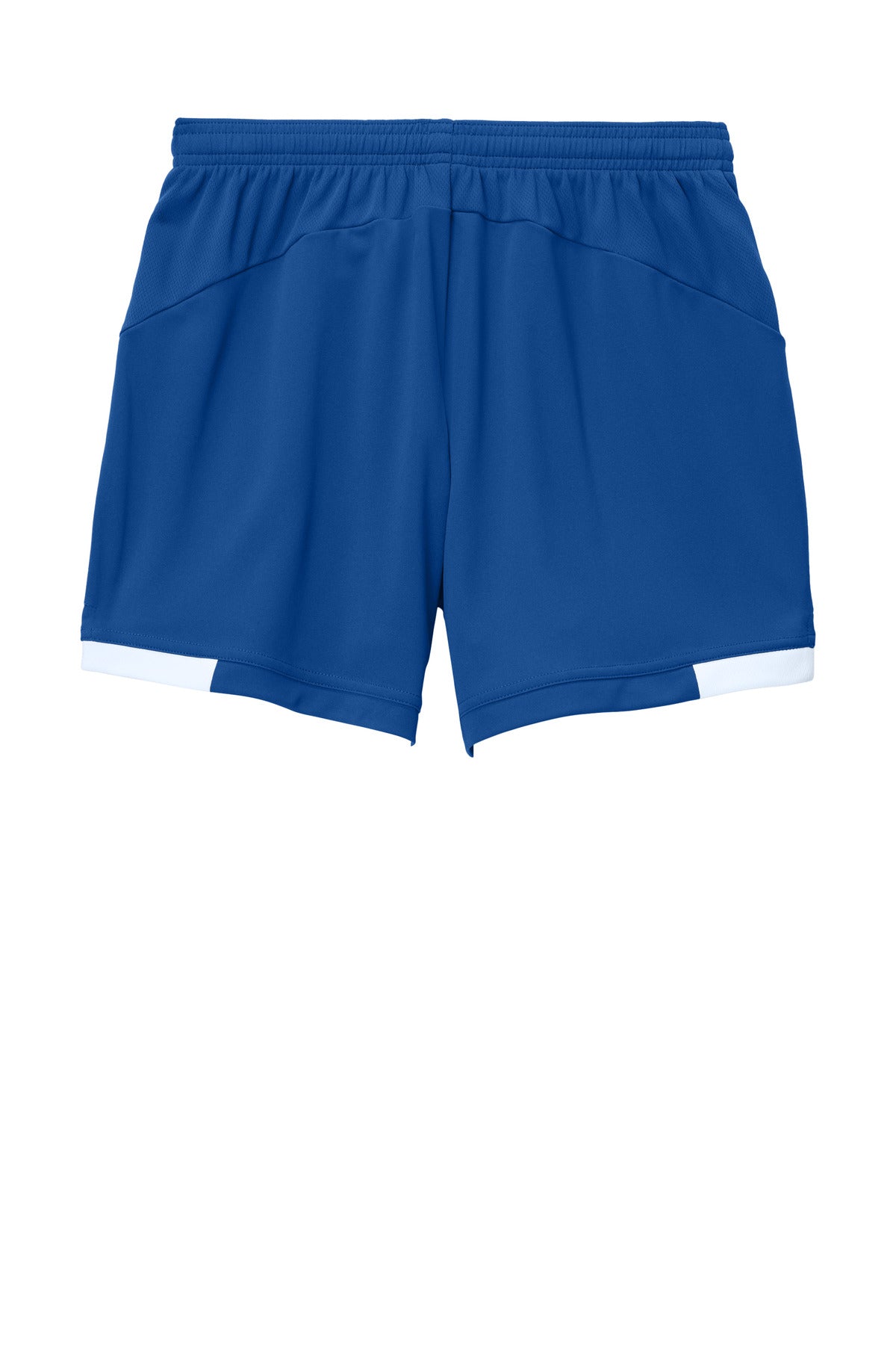 Sport-Tek Women's Club 5 Short - True Royal/ White - flat back