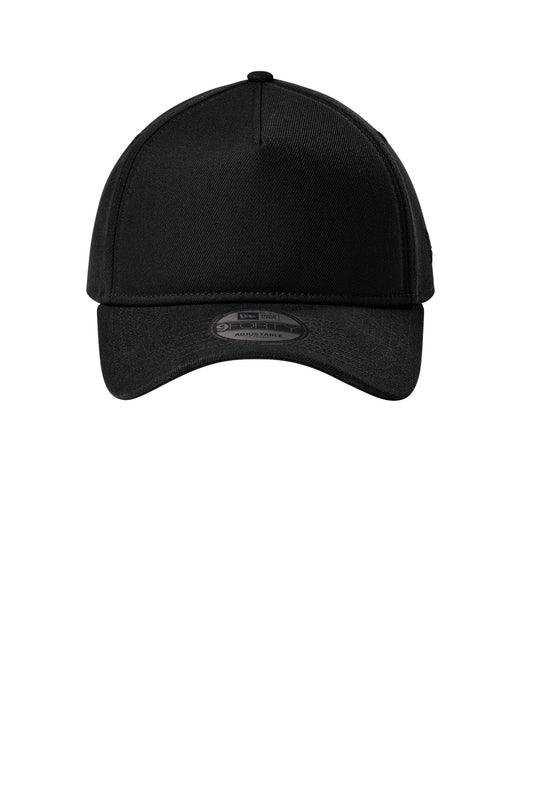 New Era A-Frame Snapback Cap - Black - flat front