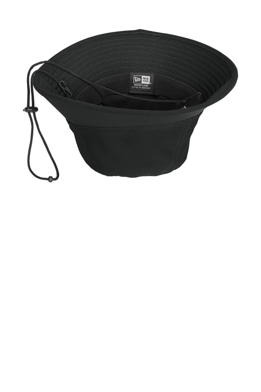 New Era Hex Era Bucket Hat - Black - flat front