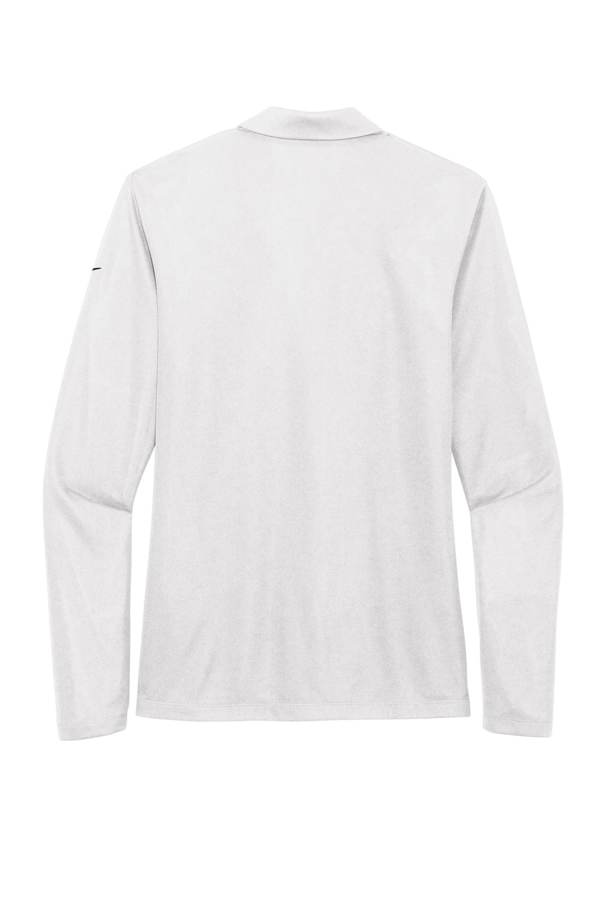 Nike Women's Dri-FIT Micro Pique 2.0 Long Sleeve Polo - White - flat back