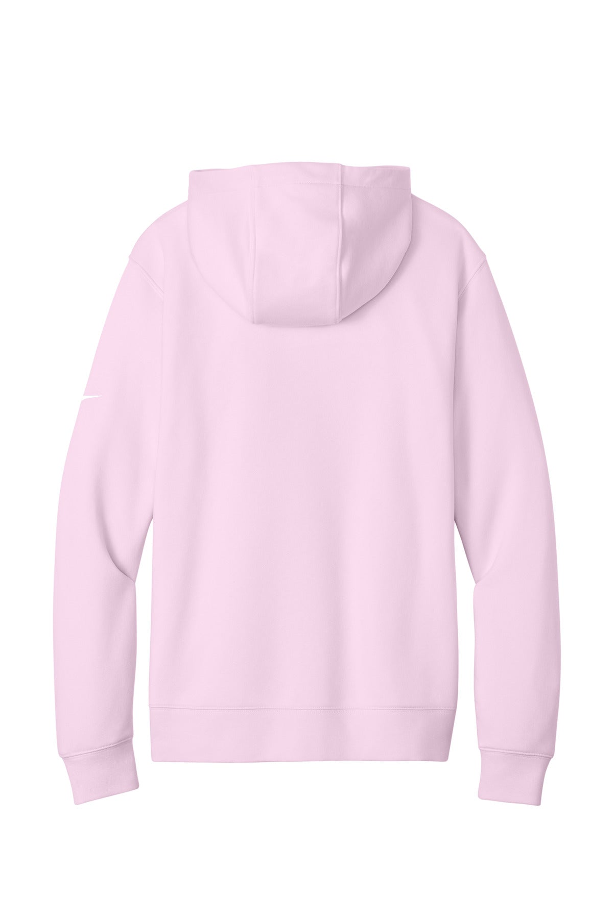 Nike Club Fleece Sleeve Swoosh Pullover Hoodie - Pink Foam - flat back