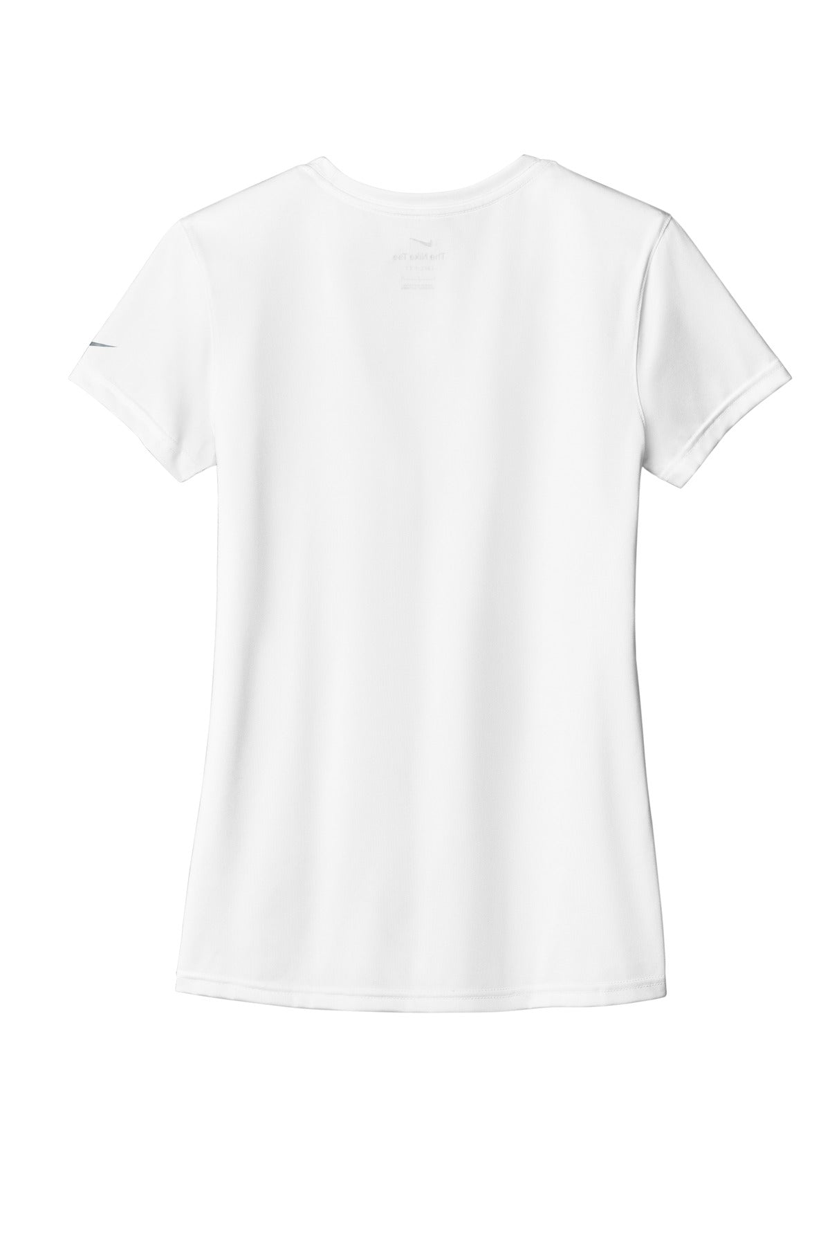 Nike Women's Swoosh Sleeve rLegend Tee - White - flat back