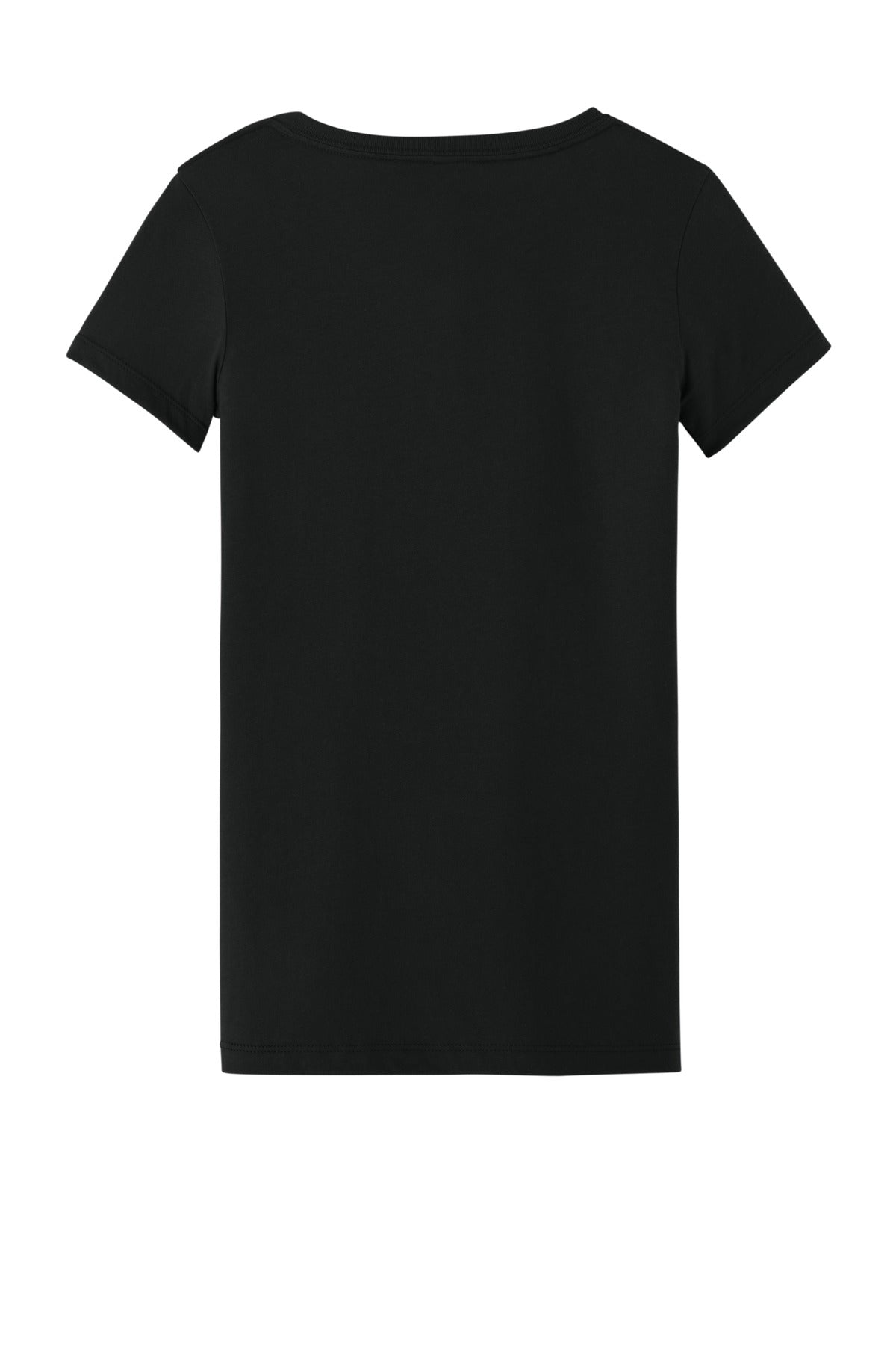 Next Level Apparel Women's Ideal V-Neck Tee - Black - flat back