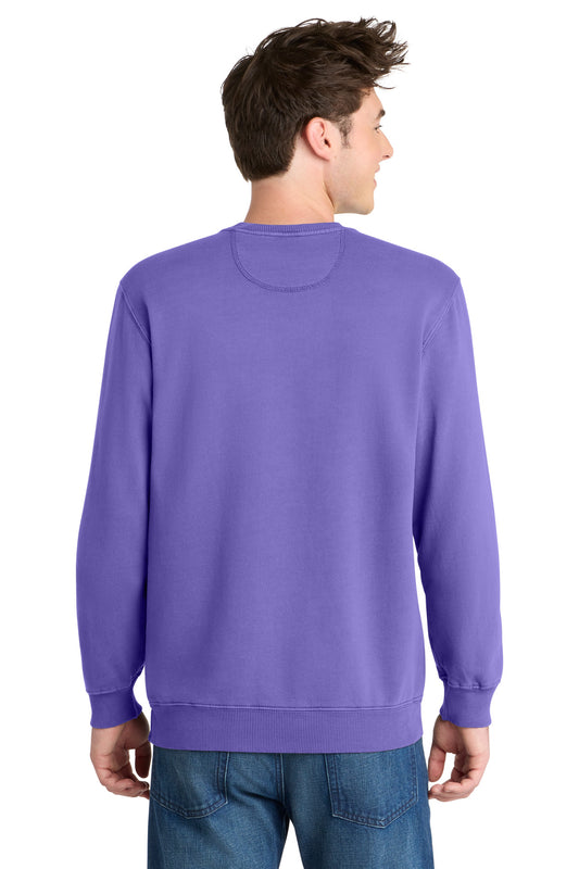 Port & Company Beach Wash Garment-Dyed Crewneck Sweatshirt - Amethyst - back