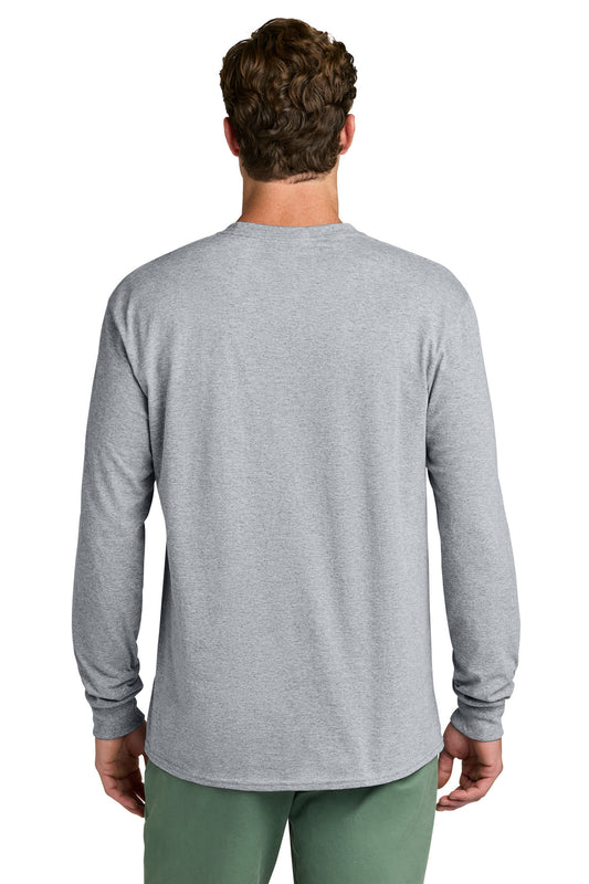 Port & Company Long Sleeve Core Cotton Tee - Athletic Heather - back