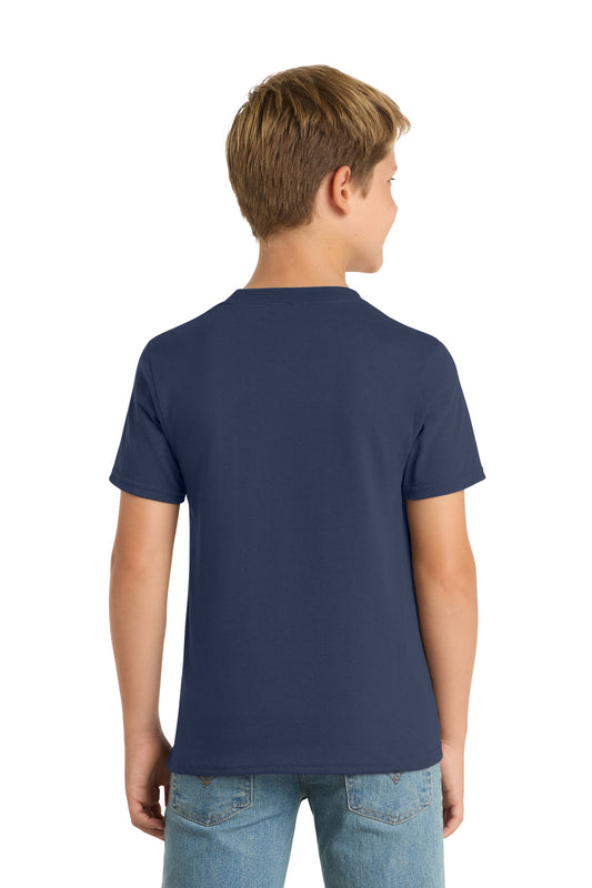Port & Company Youth Core Blend Tee - Navy - back