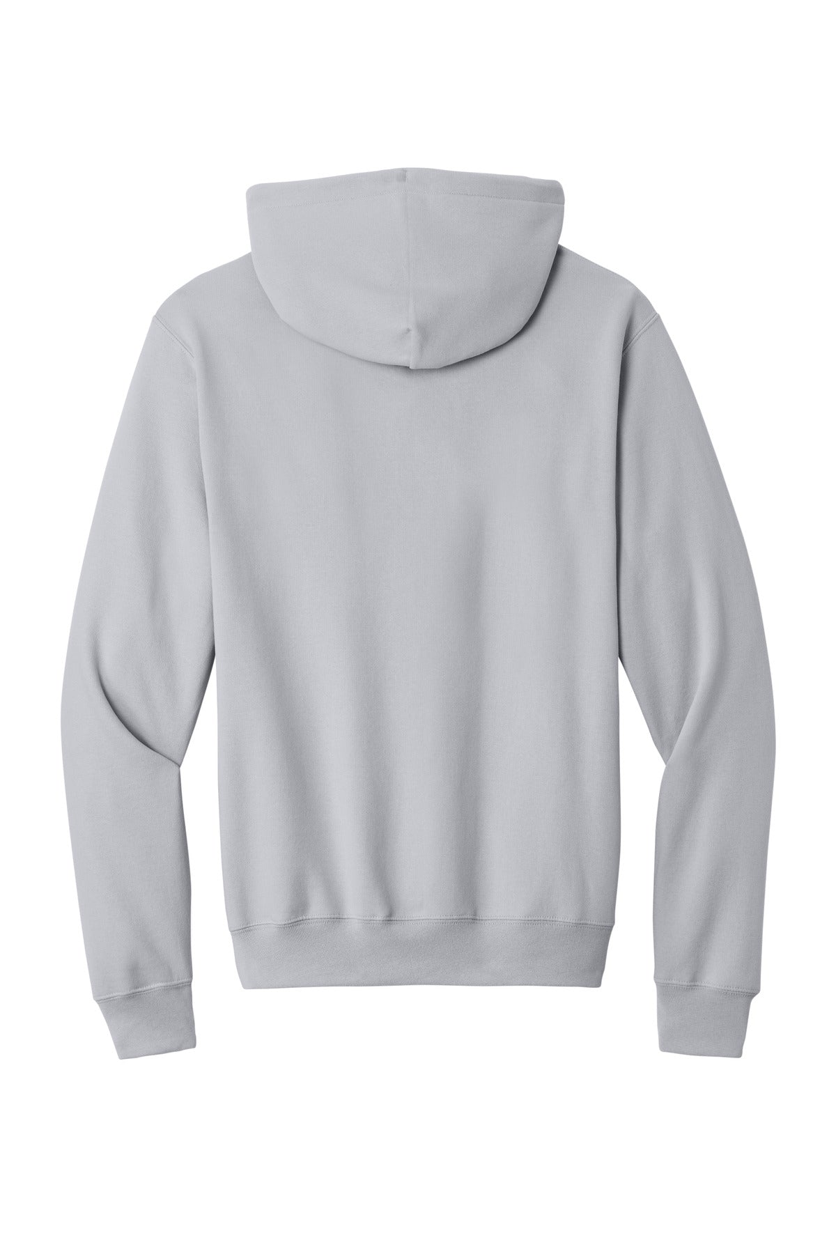 Port & Company Core Fleece Pullover Hooded Sweatshirt - Silver - flat back