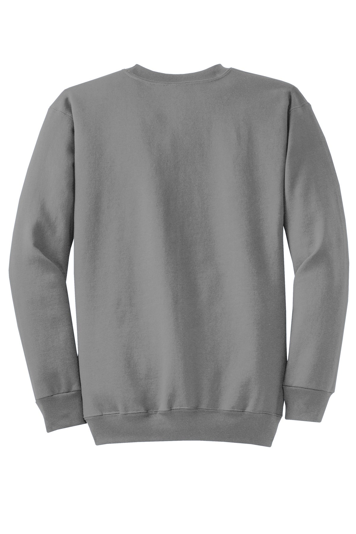 Port & Company Core Fleece Crewneck Sweatshirt - Medium Grey - flat back