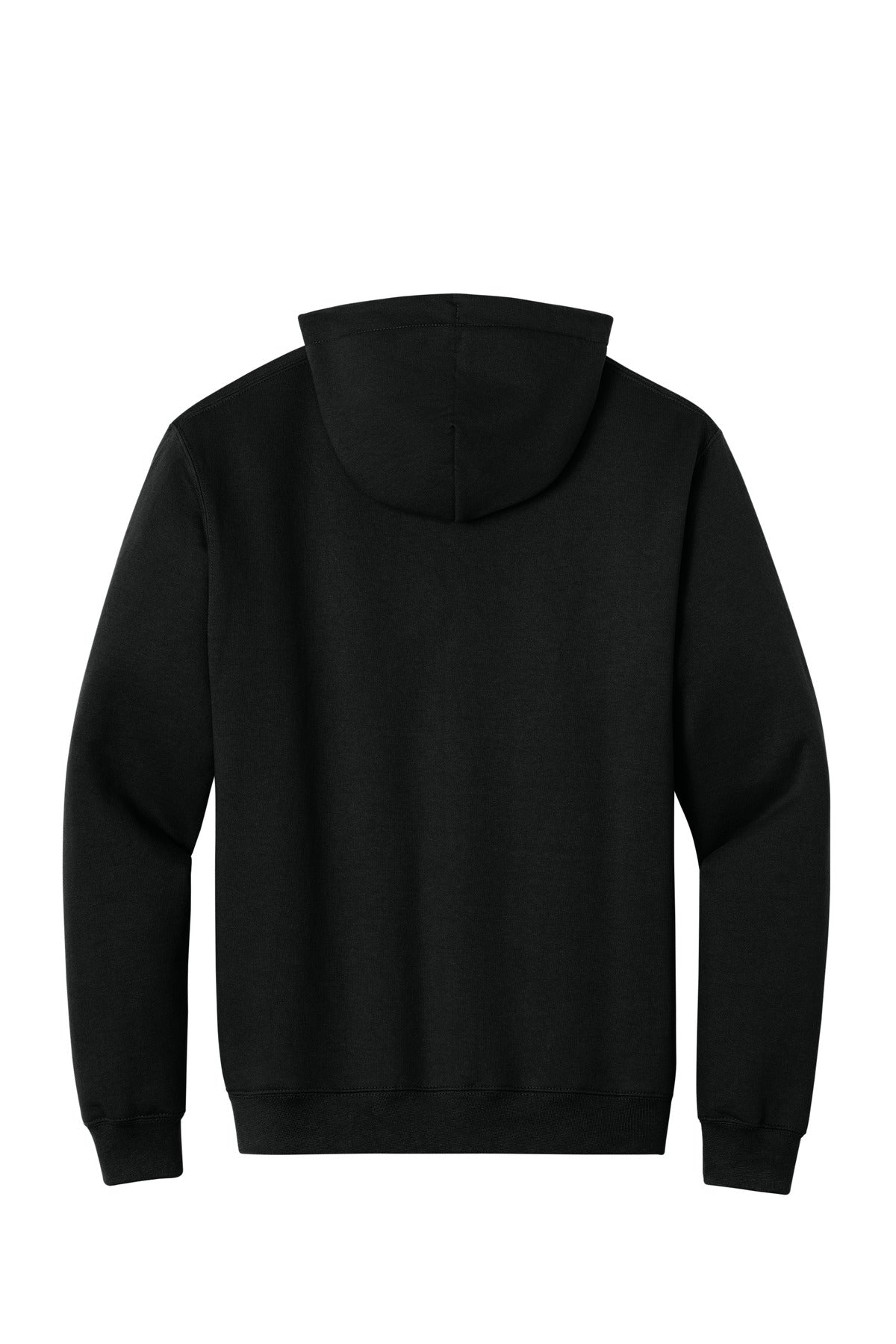Port & Company Essential Fleece Pullover Hooded Sweatshirt - Jet Black - flat back