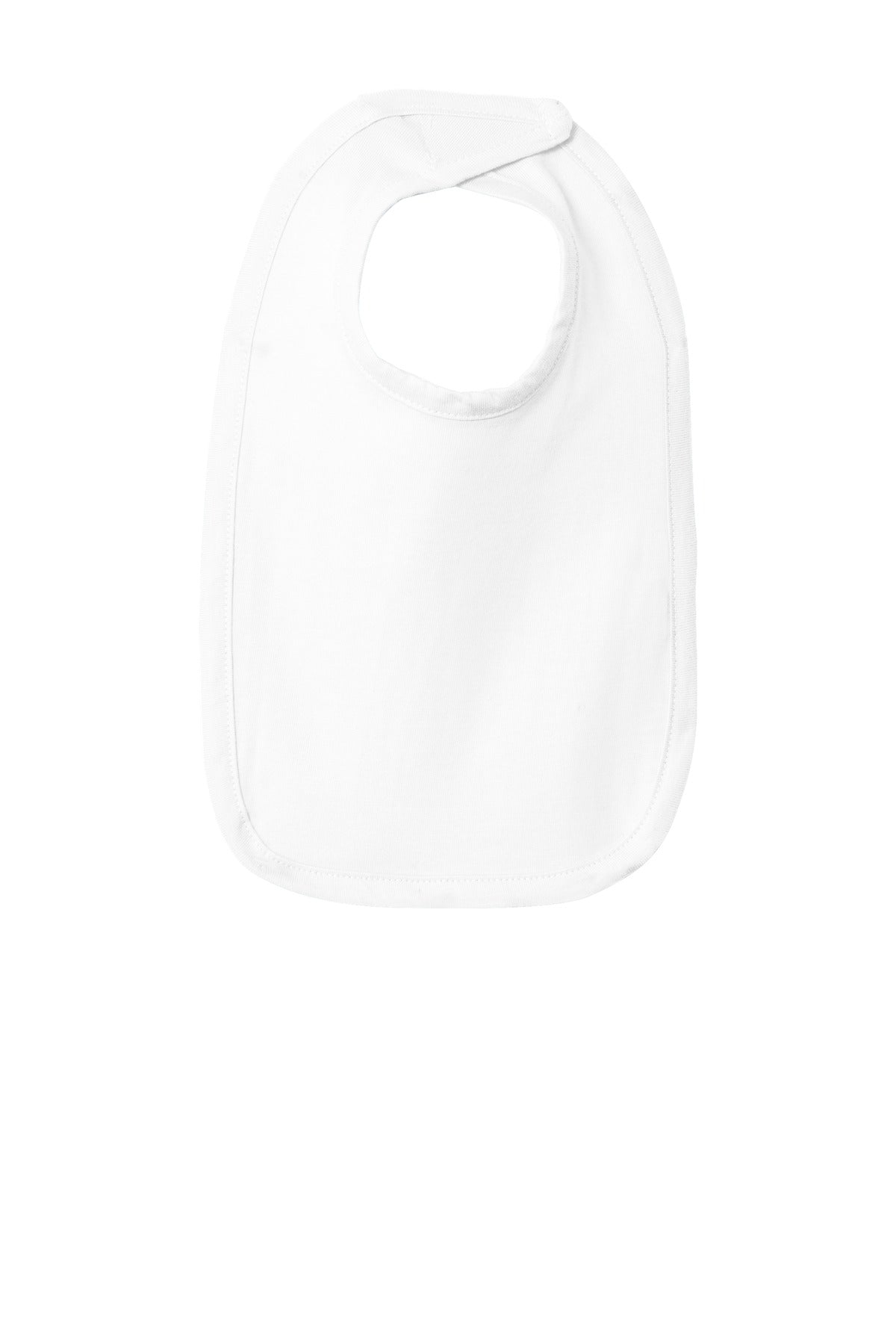 Rabbit Skins Infant Premium Jersey Bib - White - front