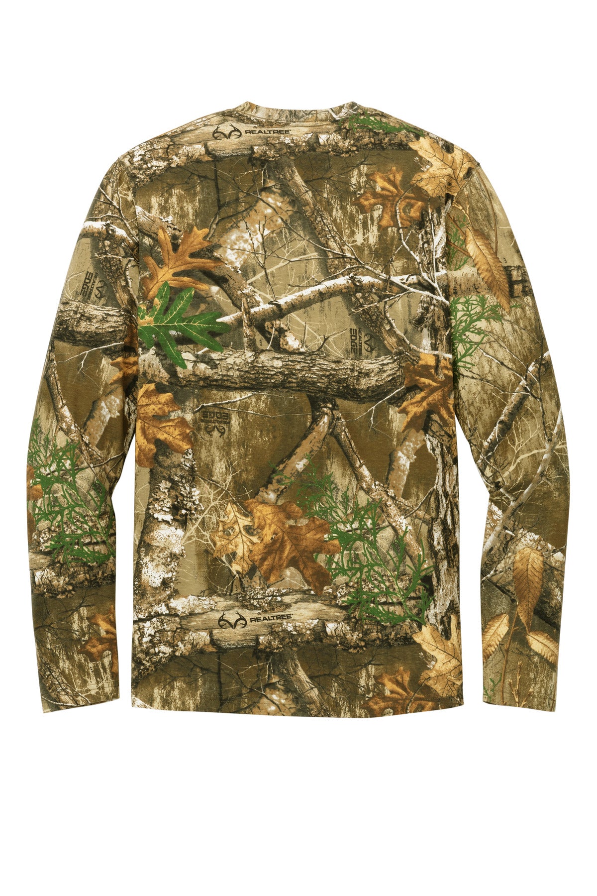 Russell Outdoors Realtree Long Sleeve Pocket Tee - Realtree Edge - flat back