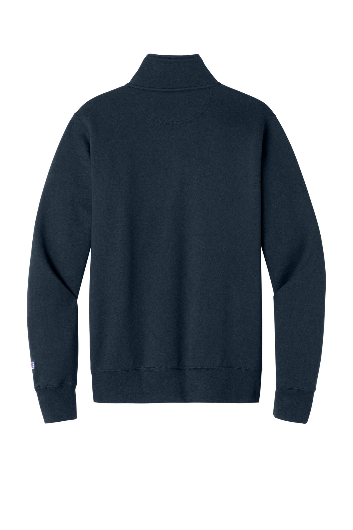 Champion Powerblend 1/4-Zip Sweatshirt - Navy - flat back