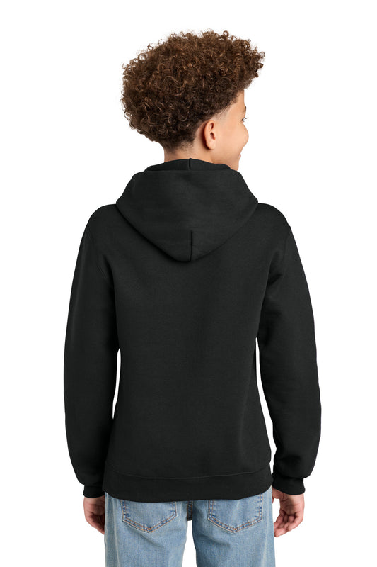 Champion Youth Powerblend Hooded Sweatshirt - Black - back