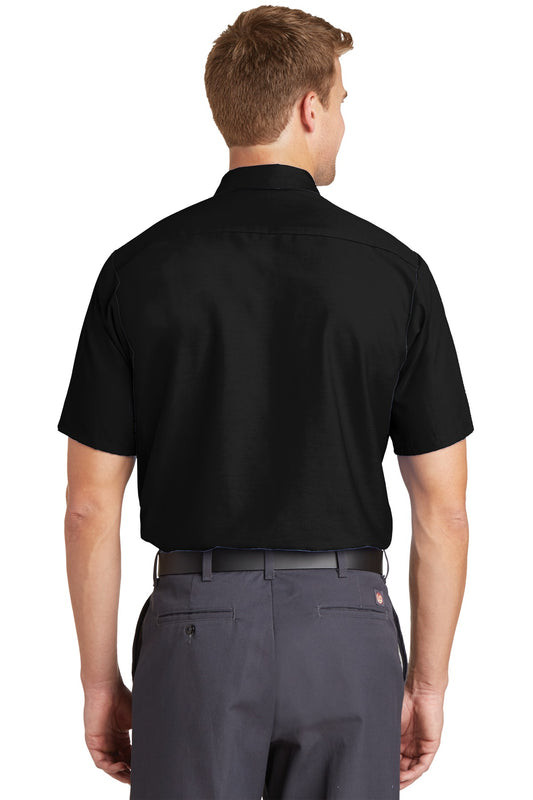 Red Kap Long Size Short Sleeve Industrial Work Shirt - Black - back