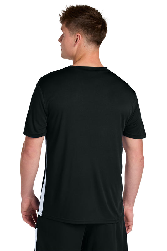 Sport-Tek Competitor United V-Neck - Black/ White - back