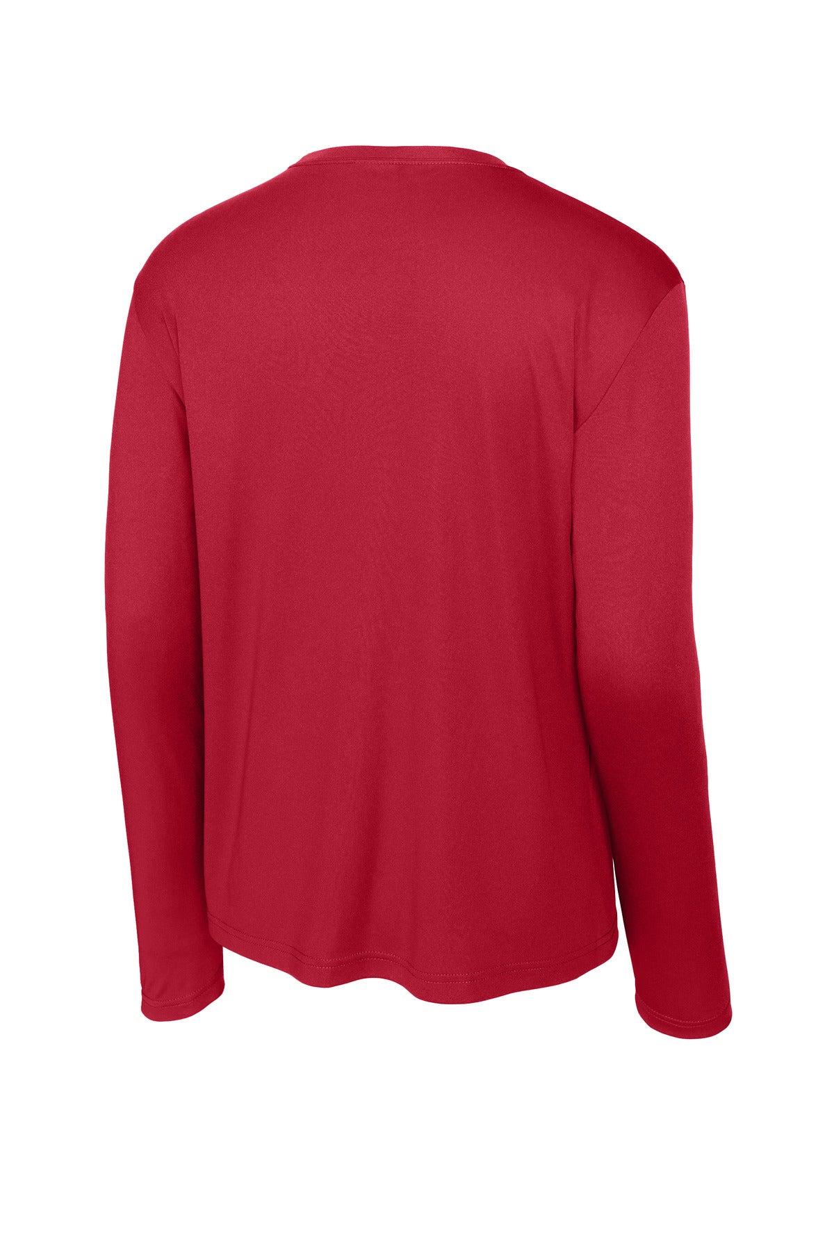 Sport-Tek Long Sleeve PosiCharge Competitor Tee - Deep Red - flat back