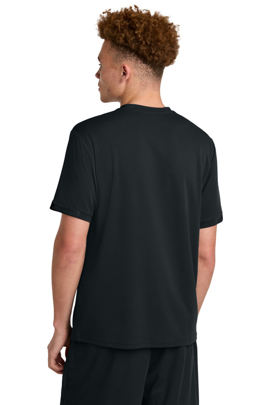 Sport-Tek Club Short Sleeve Crew - Black/ Black - back