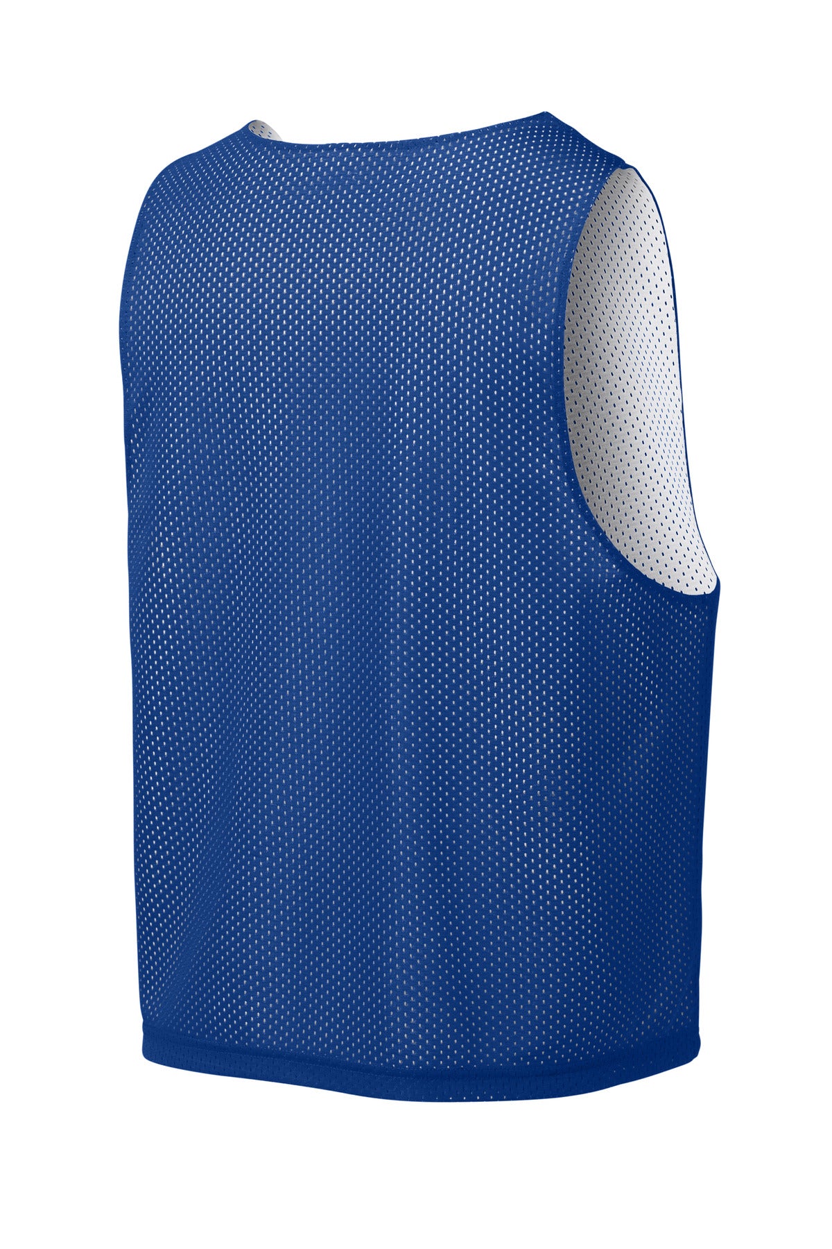 Sport-Tek Lacrosse Reversible Pinnie - True Royal/ White - flat back