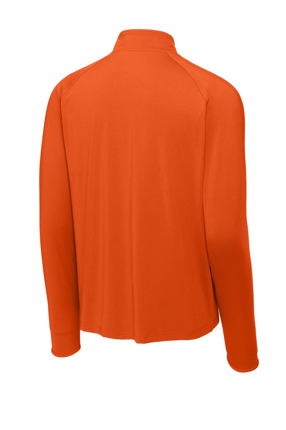 Sport-Tek Sport-Wick Stretch 1/4-Zip Pullover - Deep Orange - flat back