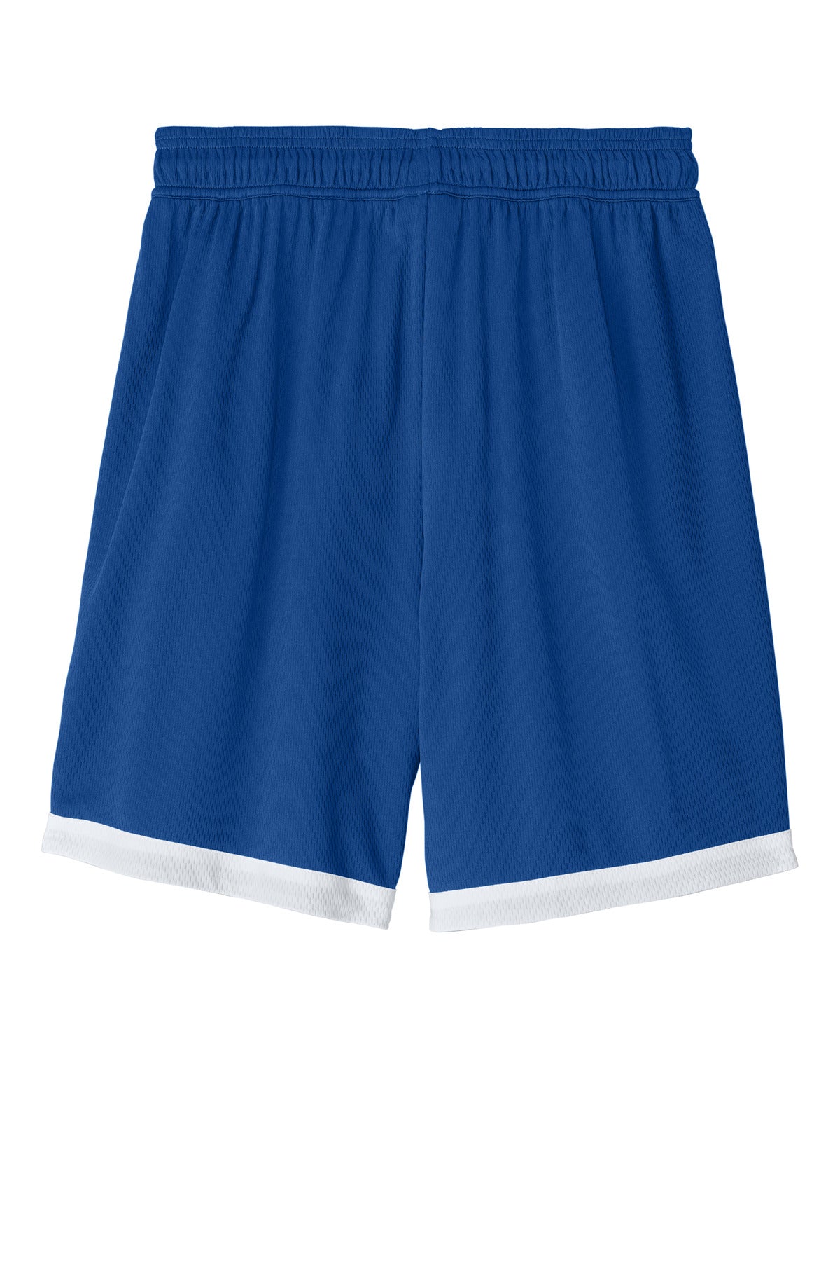 Sport-Tek Rival Basketball 7 Short - True Royal/ White - flat back