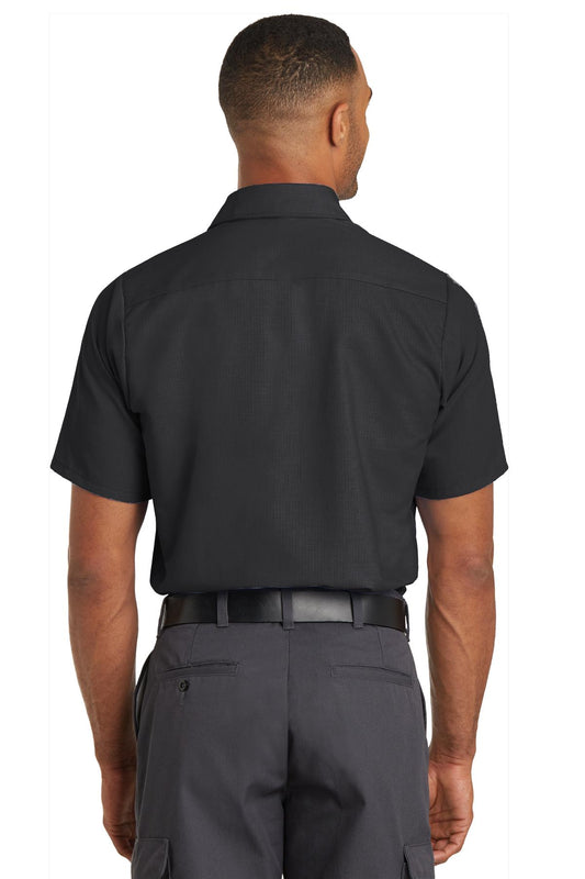 Red Kap Short Sleeve Solid Ripstop Shirt - Black - back