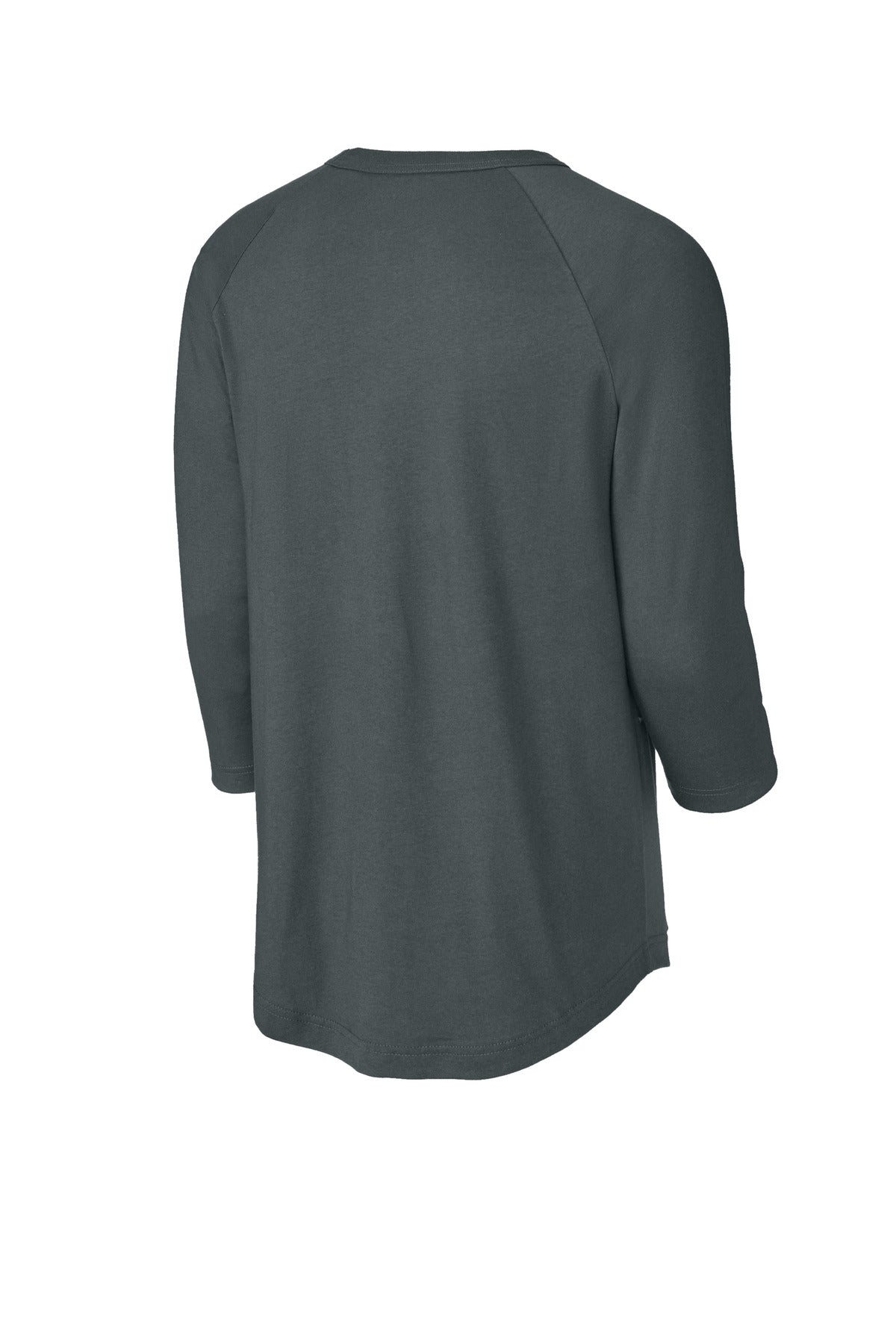 Sport-Tek Colorblock Raglan Jersey - Iron Grey - flat back