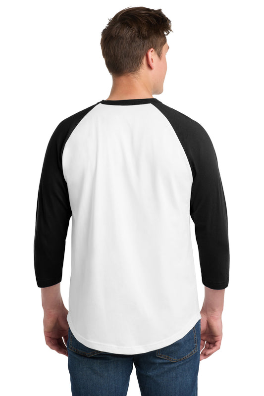 Sport-Tek Colorblock Raglan Jersey - White/ Black - back