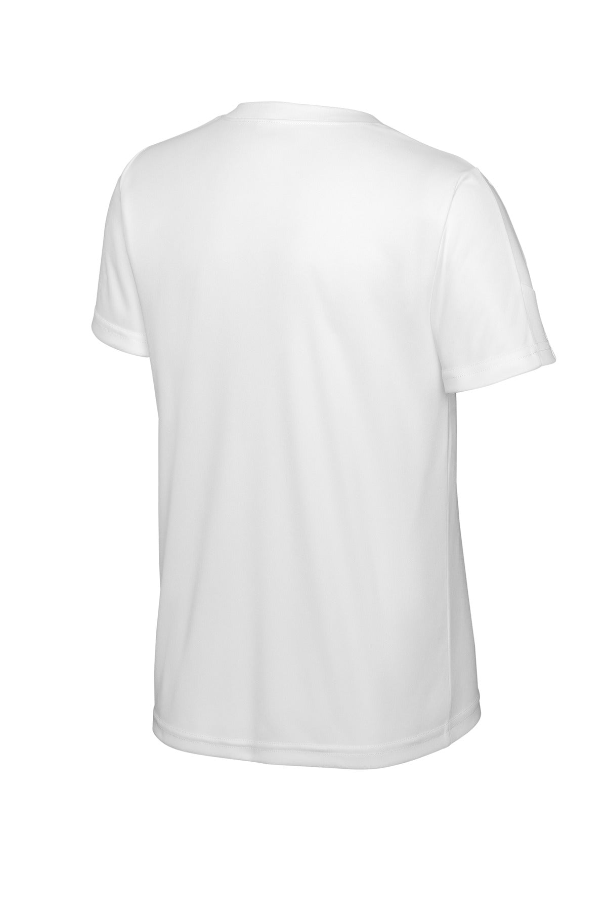 Sport-Tek Youth Competitor United Crew - White/ White - flat back