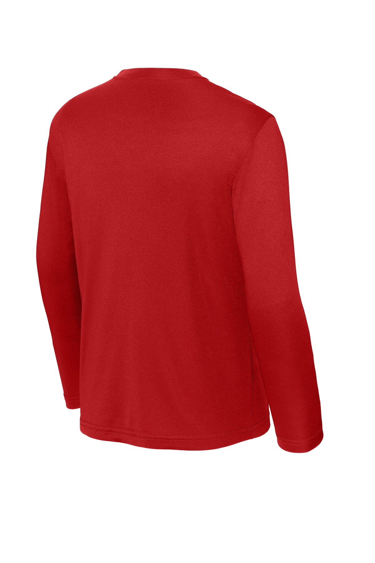 Sport-Tek Youth Long Sleeve PosiCharge Competitor Tee - Deep Red - flat back